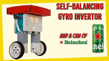 Lego Self-Balancing Gyro Invertor Robot and a Can of Beer
