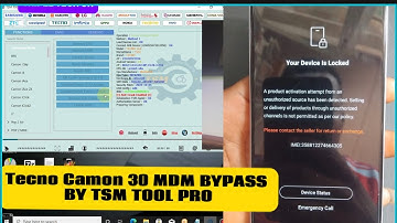 TECNO CAMON 30 MDM / KG LOCK BYPASS BY TSM TOOL PRO. Android 14 bypass with one click