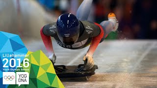 Skeleton - Ashleigh Fay Pittaway (GBR) wins Women's gold | Lillehammer 2016 Youth Olympic Games
