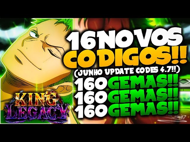 REVELEI!! 15 NOVOS *EXCLUSIVOS* CODES SECRETOS PARA COMEÇA no KING LEGACY e  FRUTA GOLD GRÁTIS!! 