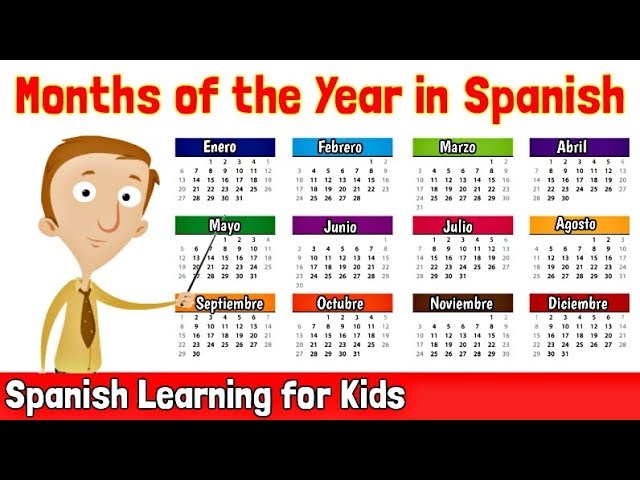 Months Of The Year In Spanish Spanish Learning For Kids Youtube
