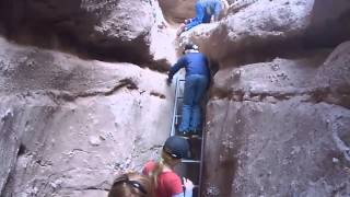 Hiking Up Ladder Slot Canyon In Painted Canyon, Mecca Hills, Calif. Information