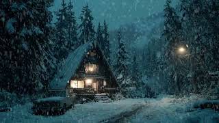 Cold Winter Darkness Filled with Soft Falling Snow | Calm Night Atmosphere for Relaxation and Sleep screenshot 5