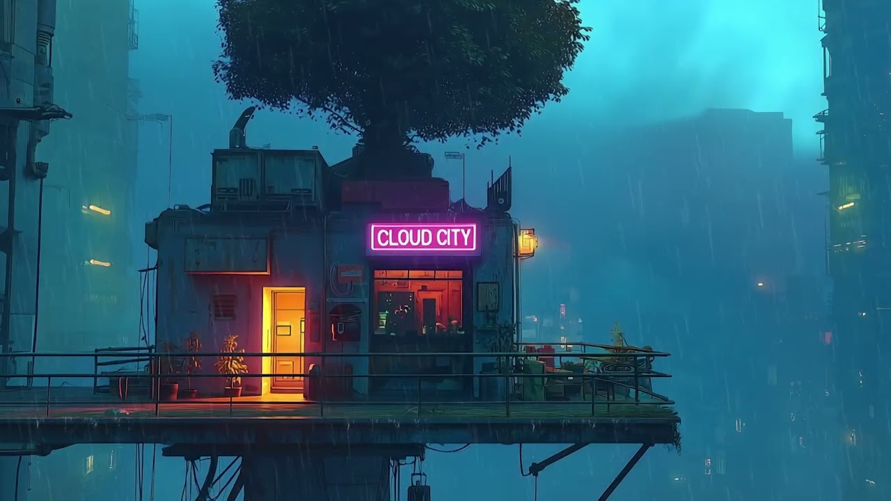 Unstoppable Cyber Rain | Chill Cyberpunk Lofi for Sleep & Relaxation