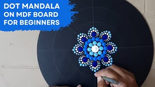 Dot Mandala for MDF| (Dot mandala for beginners) | Step by step | #1 | 2021 | ATM Creations