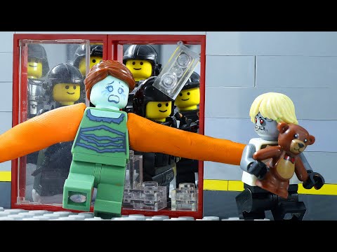 LEGO Land | Lego Zombie Mom Part 2: Zombie Escape Human Apocalypse | Lego Stop Motion