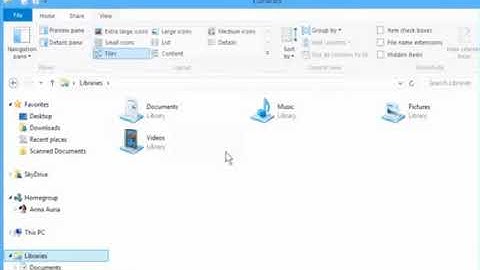 How to use Libraries in Windows 8.1?