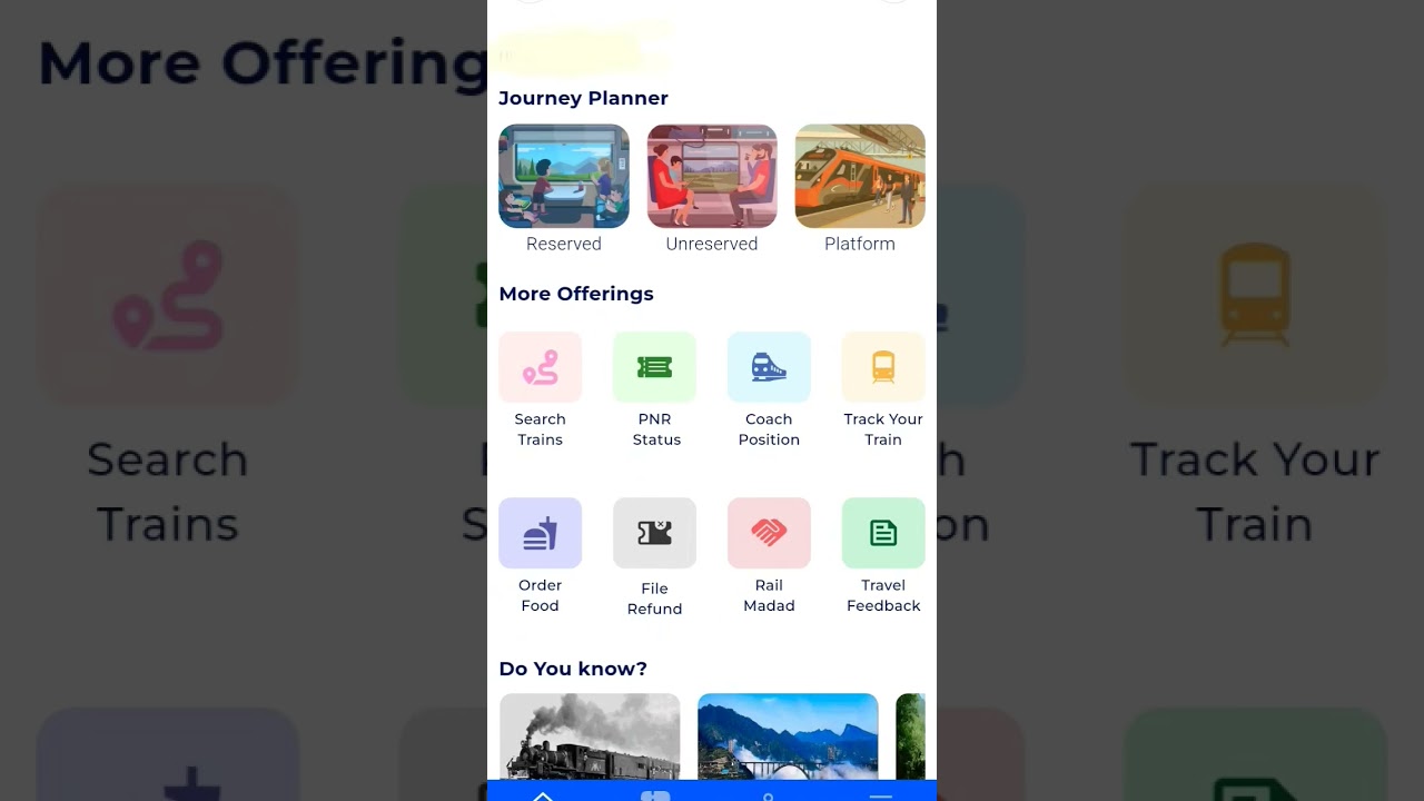Railone App indian railway booking app (swarail changed its name to railone) 