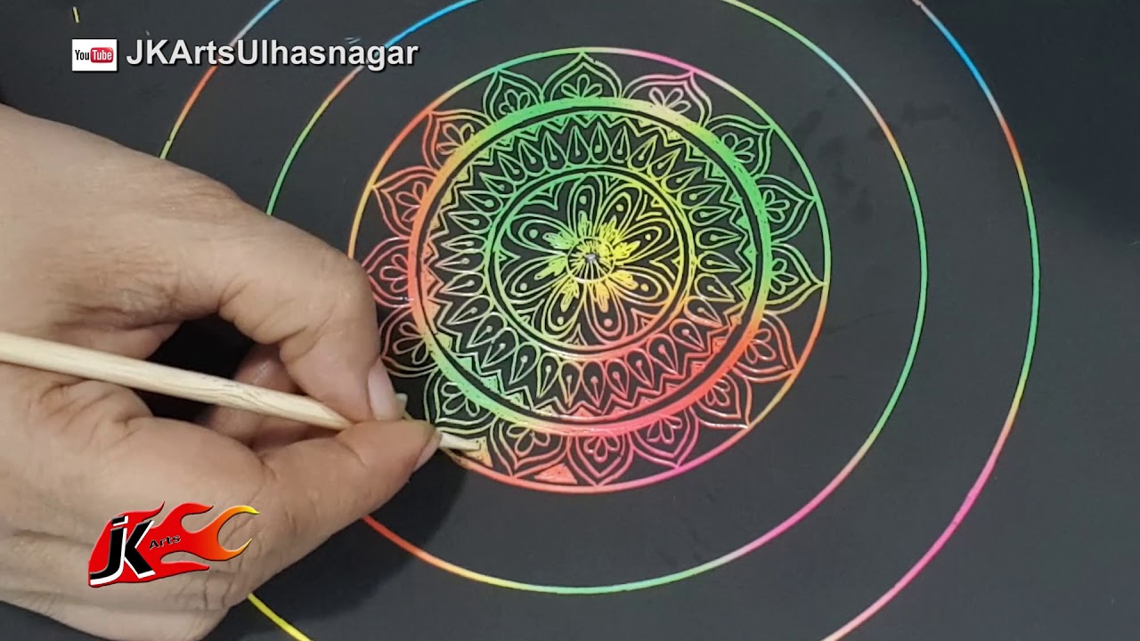 Flower Mandala Adult Scratch Art Heals the Heart Japanese Scratch