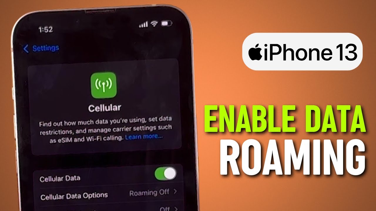 How to Enable or Disable Data Roaming on iPhone 13 - YouTube