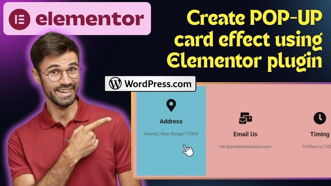 Elementor Popup Card Effect Tutorial | Elementor Hover Effect ...
