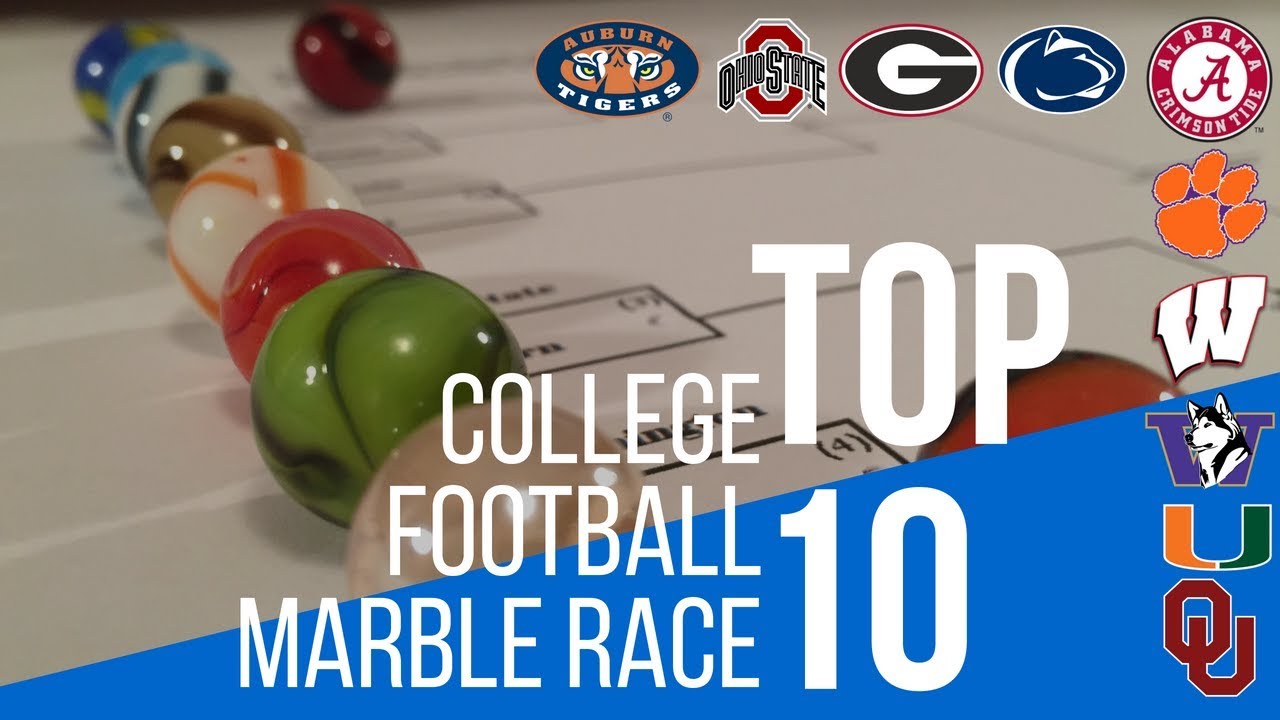 College Football Top 10 Marble Race Championship YouTube