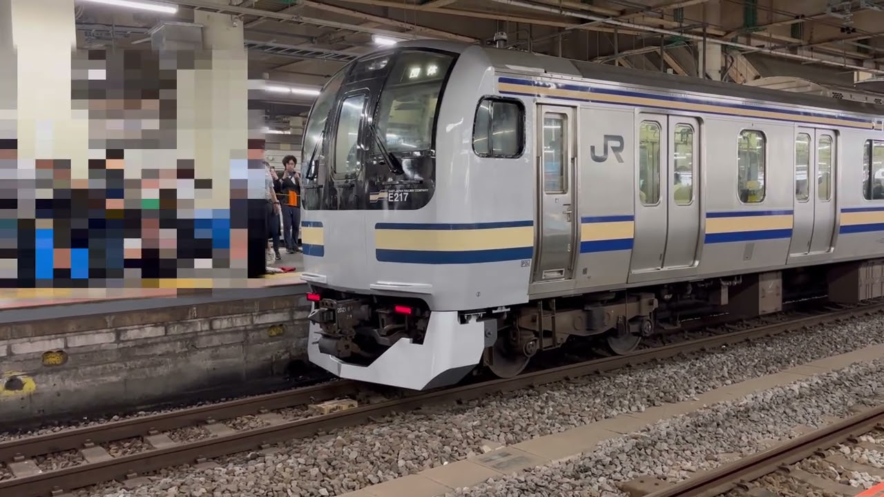 横須賀線e217系y101編成 団体列車 大船駅発車
