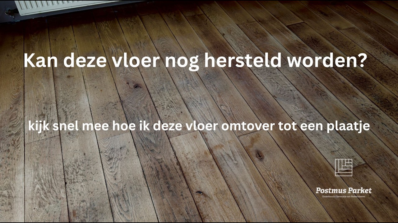 Eiken plankenvloer meer dan 20 jaar oud geschuurd geolied in Winsum