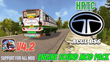 BUSSID V4.2 HRTC NEW TATA ACGL BS6 BUS ENGINE SOUND MOD PACK SUPPORT FOR ALL MOD