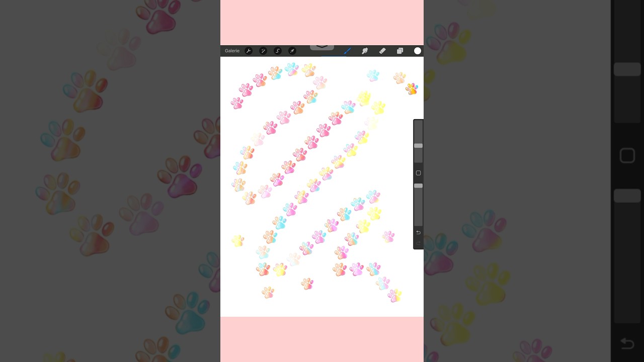 Digital paw brush stamp on procreate 🐾🐶🌈  when you're bored 