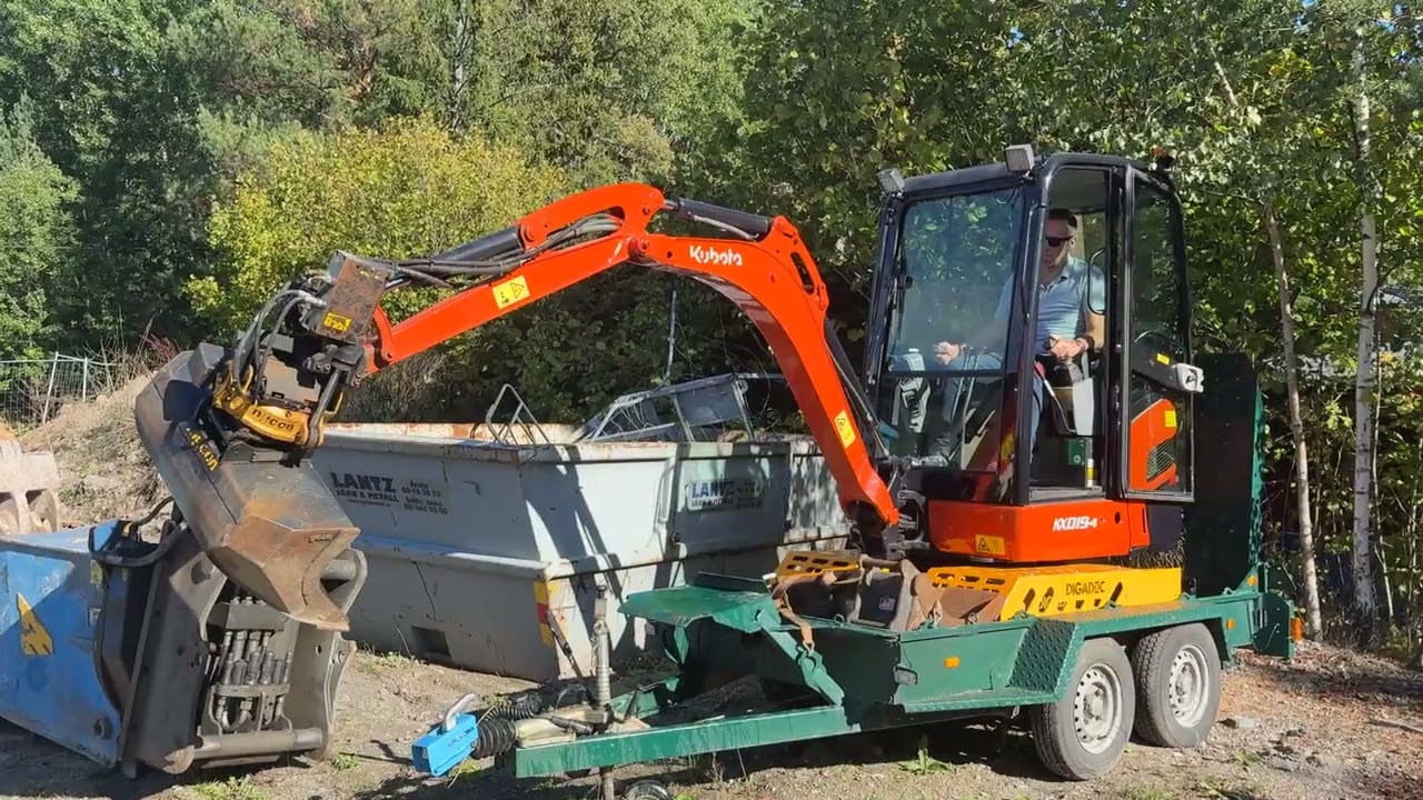 Minigrävare med släp Kubota - KX019-4