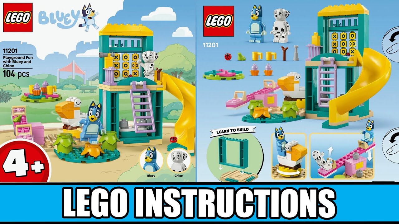 Bluey - Playground Fun with Bluey and Chloe LEGO instructions