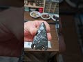 #flint-knapping #tools first attempt Lost Lake point Banded obsidian
