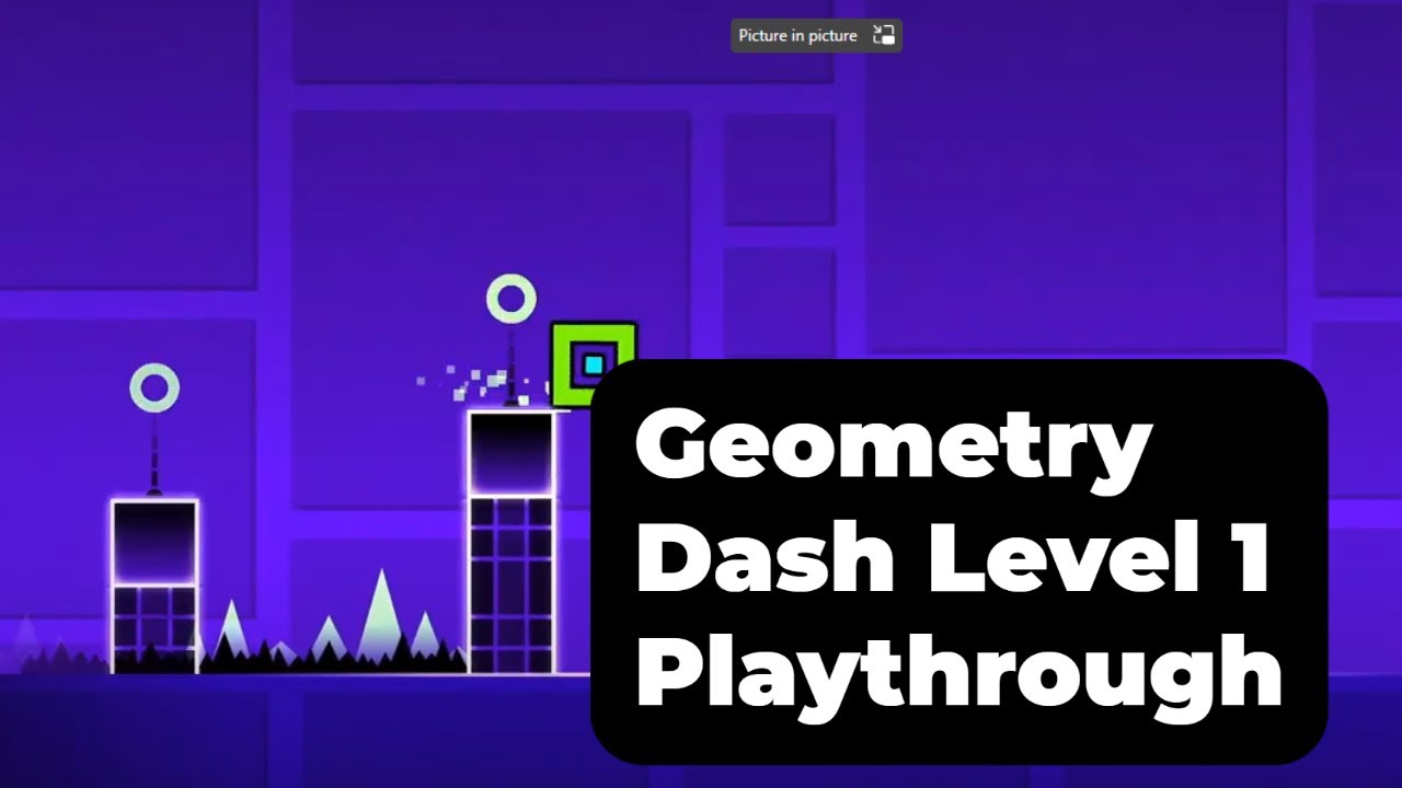 Geometry Dash Level 1 Playthrough - YouTube