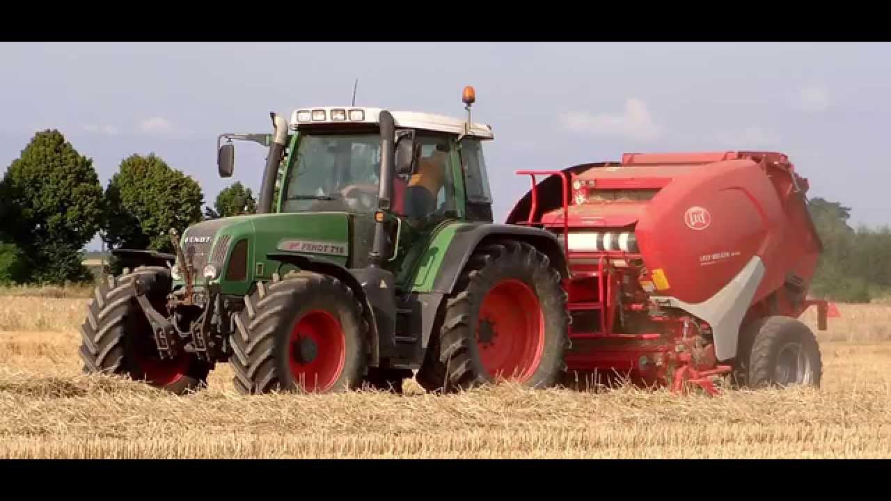 Fendt Vario 716 + Lely Welger RP 445 Prasowanie Słomy Baloty 2014