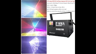 15W Full Color Animation Laser Lines Beam DMX512 DJ Bar Party Disco Effect Lighting Light System