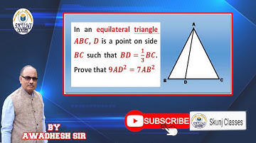 In an equilateral triangle ABC, D is a point on side BC such that BD=1/3 BC. Prove that 9AD^2=7AB^2