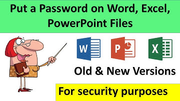 Tutorial on how to password protect your office Word, Excel, PowerPoint document files all versions