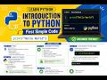 INTRODUCTION TO PYTHON  code lecture-1.01