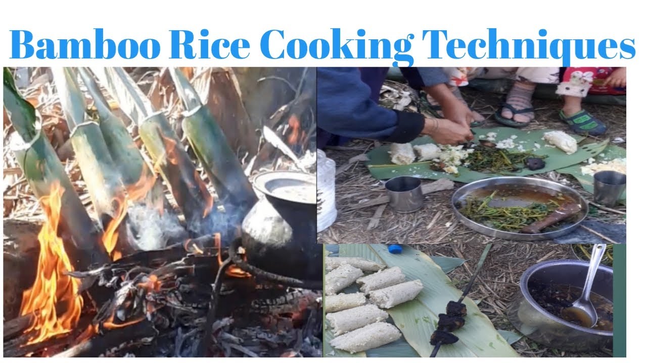 Bamboo Rice Cooking Techniques ARUNACHAL PRADESH "Galo Recipe and Bamboo Rice" Cooking
