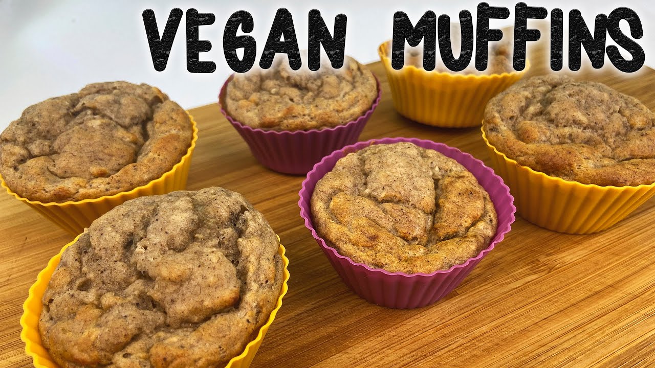 Vegan banana muffins. Easy recipe.