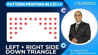 Pattern Printing in C/C++ | Session 11 | Left + Right Side Down Triangle Pattern Printing