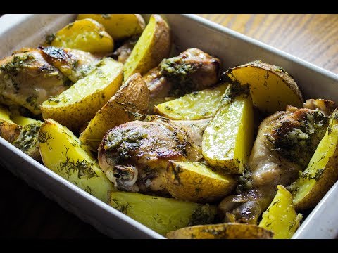 КАРТОФЕЛЬ с КУРОЧКОЙ в лимонно-медовом маринаде \ Курица в духовке \ Как запечь курицу