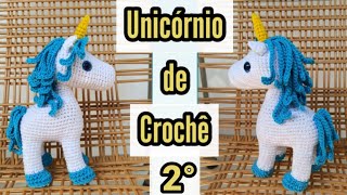 Unicórnio de Crochê - Unicórnio Amigurumi - 26cm - 2/3