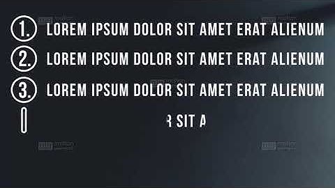 Bullet Lists After Effects Template