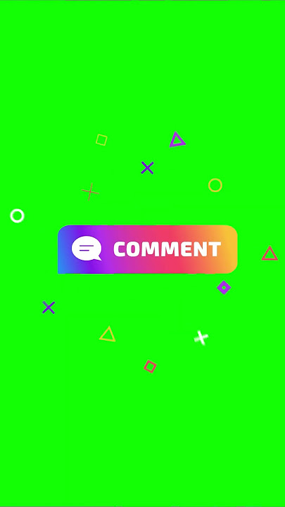 Comment button green screen effect | Green screen effect 💚 #greenscreen #shorts #youtubeshorts