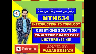 MTH634 Final Term Exam Question and Solution By Taleemi Markaz