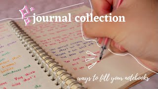 journal collection 2020 ✨ (ways how to fill your notebooks)
