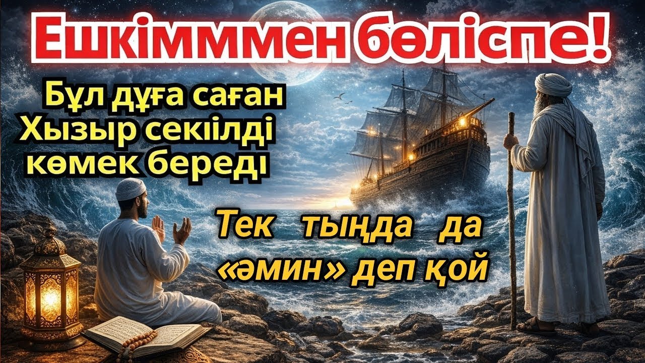 🤲 Бұл дұғаны құпия сақта; ол саған Хызырдай жәрдем береді... Тек тыңдап, «әмин» де
