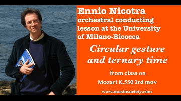 How to conduct music. Learn Conducting with Ennio Nicotra. Circular gesture and ternary time