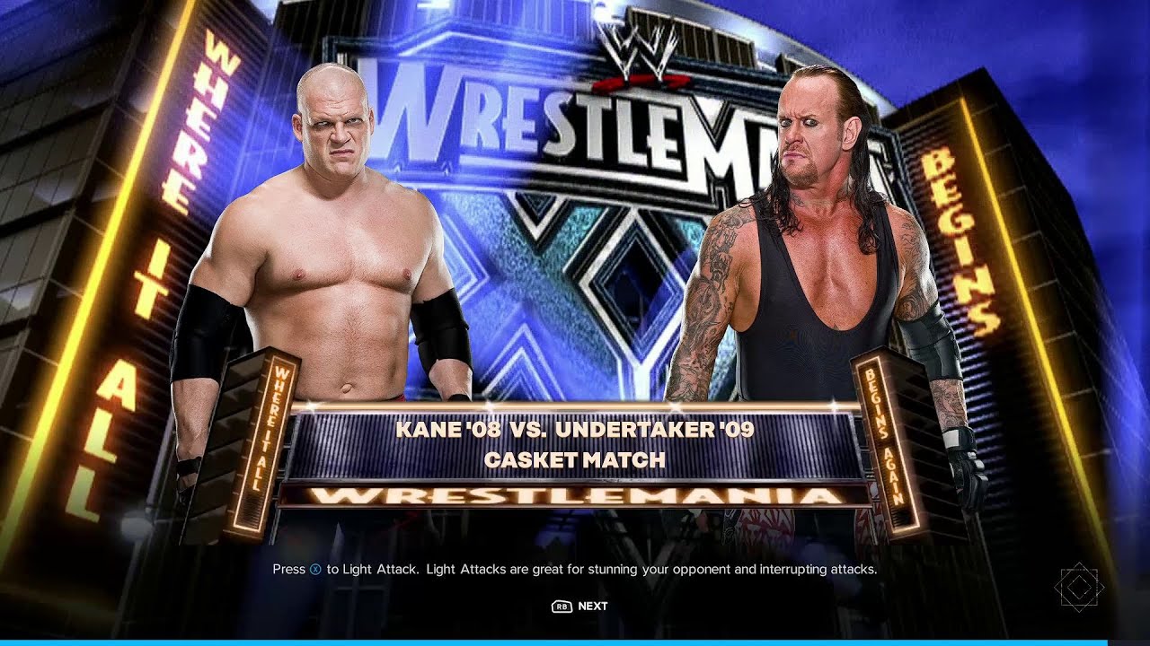 WWE 2K24 Kane Vs Undertaker Casket Match