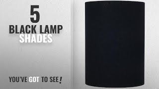 Top 10 Black Lamp Shades [2018 ]: Black Linen Cylinder Lamp Shade 8x8x11 (Spider)