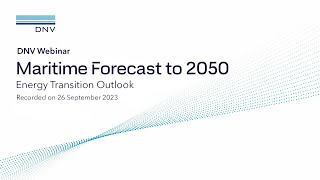 Webinar: Maritime Forecast to 2050 – ship technologies, fuels & fuel production in focus | Sep 2023