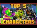 MY TOP 5 CHARACTERS - Plants vs Zombies Garden Warfare 2