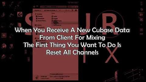 How to Reset all channels & remove all Effects at once.
