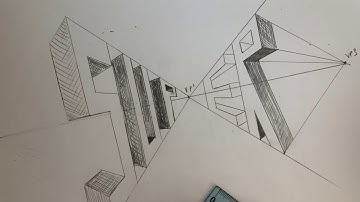 3D lettering using linear Perspective video 2