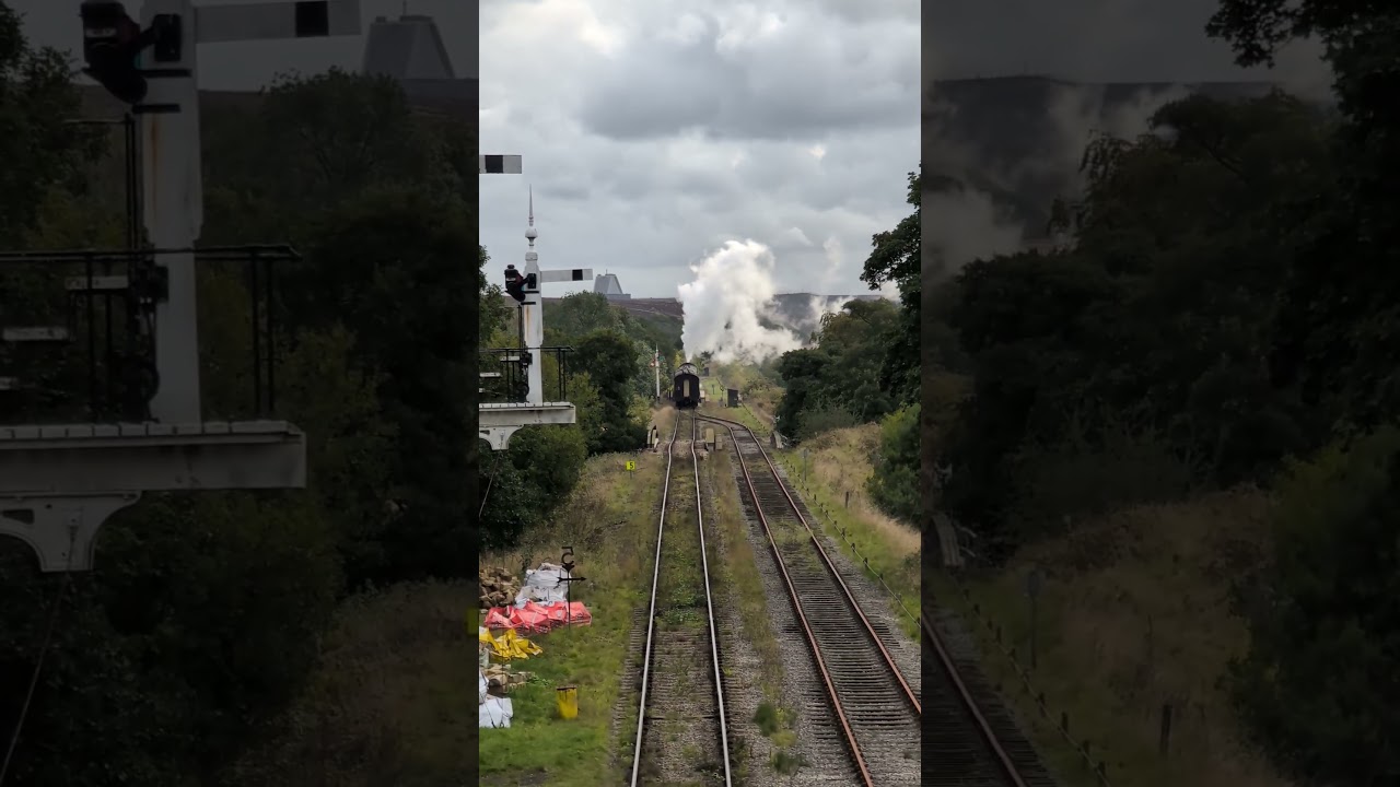 NYMR STEAM GALA: 80119 and 257 Squadron depart Goathland