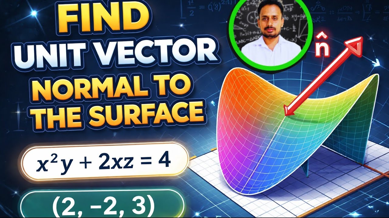 Find Unit Normal Vector to a Surface at a Point |  Engineering Maths-II