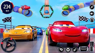 Crazy GT Stunt Car Racing 3D- Impossible Car Lightning McQueen Mega Ramp Android Gameplay screenshot 3
