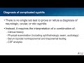 Management of Complicated Syphilis